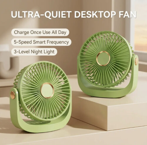 Ultra quiet Rechargeable Desktop fan