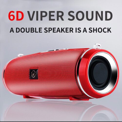 H Bass Viper 6D Double Bluetooth Speaker - Loud Bass, Portable