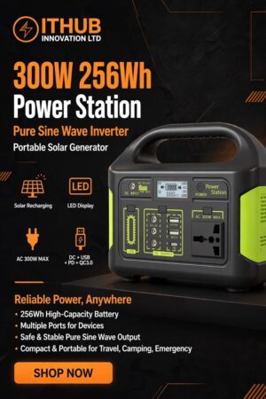 IMG-20260923-WA0026 300W 256Wh portable power station -pure sine