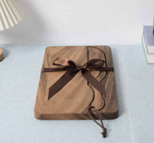 wooden Bread knife cutting board combination kitchen Bread cutting Board toast bread                integrated bread knife