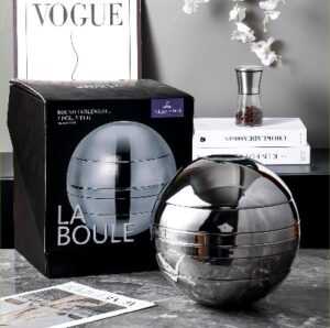 2026/10/Screenshot2026-10-182.04.18PM.jpg 304 Stainless steel spherical bowl and plate set, seven-piece set, Artistic sphere ornaments glossy bowl, double-layer anti-scald gift box